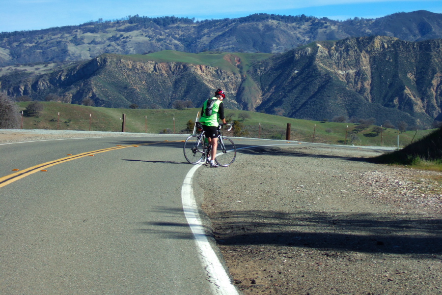 Crossing the Bear Valley-San Benito summit.