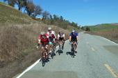 Team Clagnut rides the rollers down into Bear Valley.