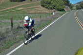 Todd Studenicka maintains his form on the climb to Rabbit Valley.