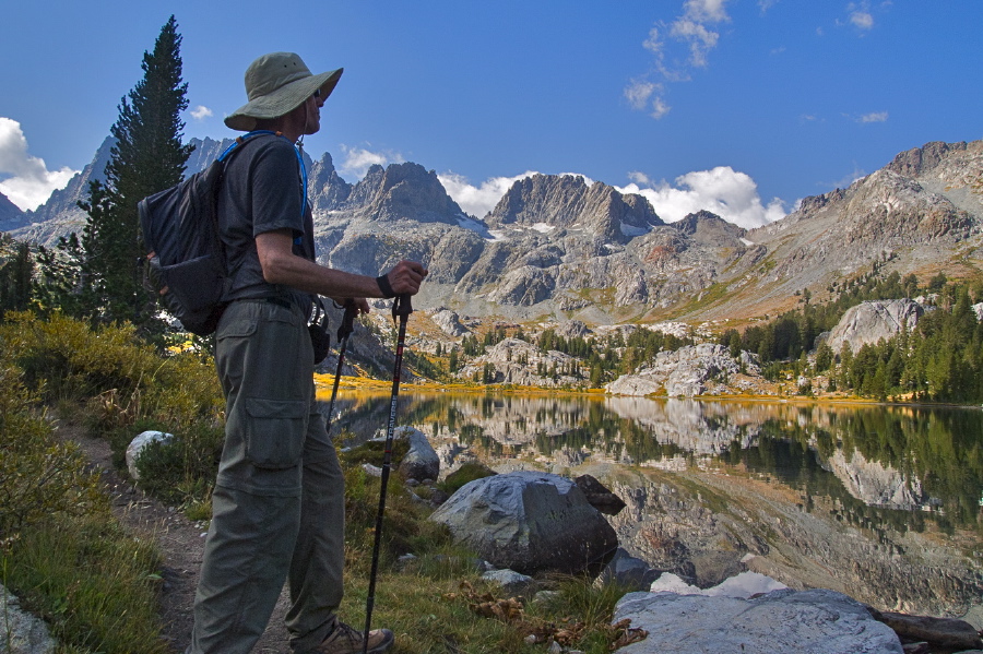 Bill enjoys the scenery at Ediza Lake.