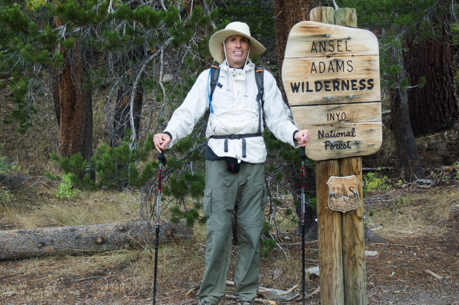 Bill near the start of the hike at Agnew Meadows