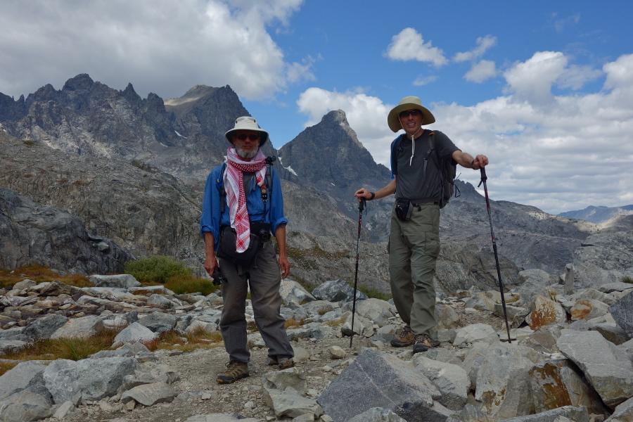 Frank and Bill at the northern outlet of Cecile Lake