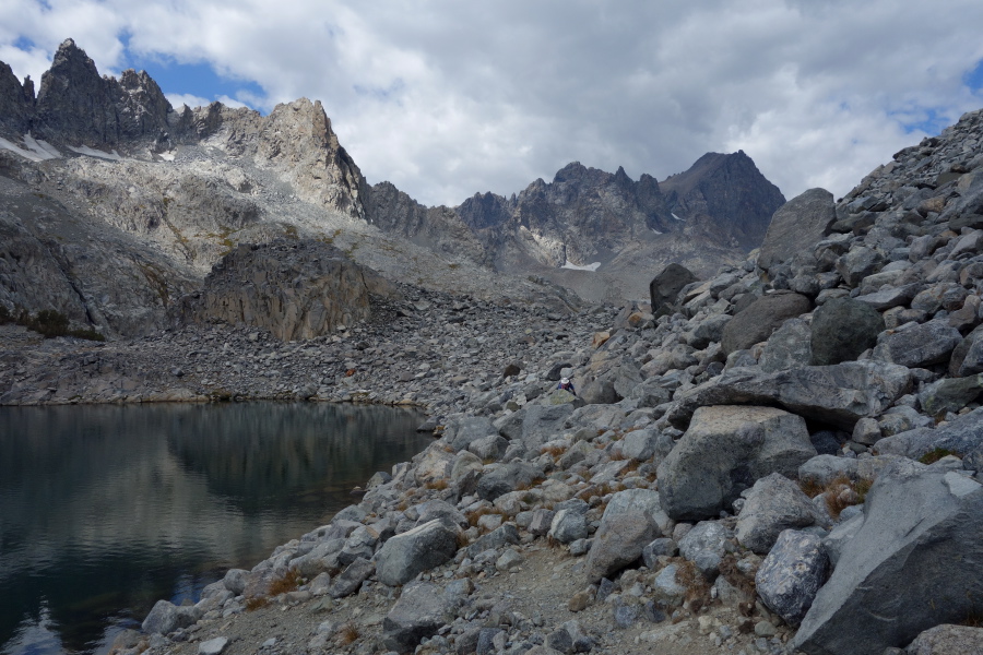 Traversal of Cecile Lake's eastern shore