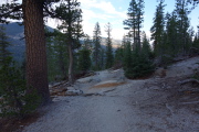 The trail makes its final descent to Devil's Postpile.