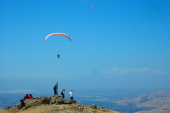 Paragliders over Mission Peak
