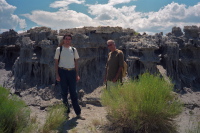 Bill and David at the sandstone tufa.