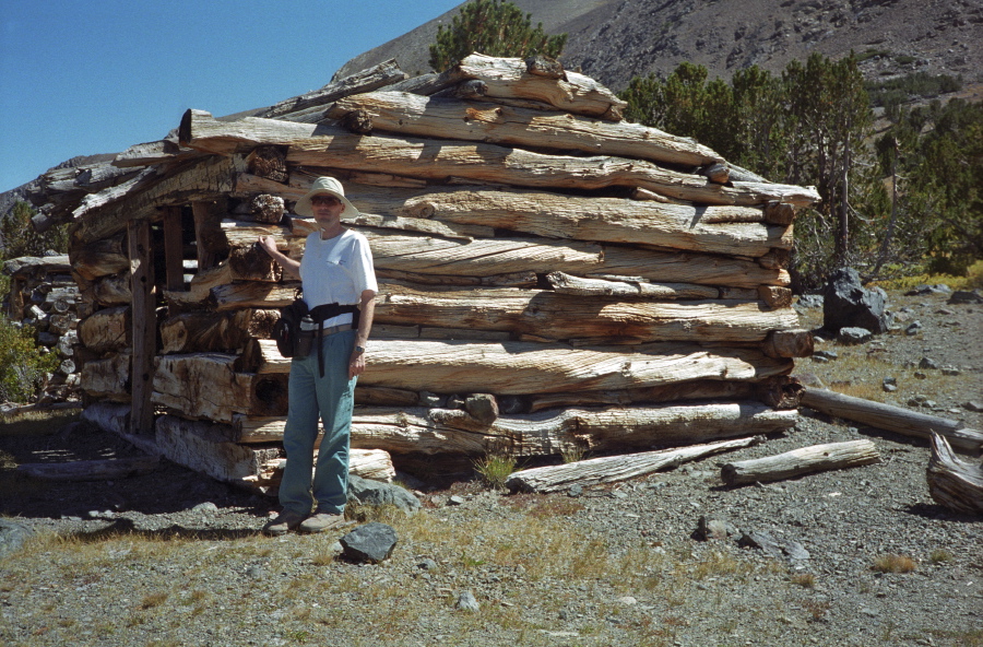 Bill at the miner's cabins above Mono Pass (3)