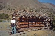 Bill at the miner's cabins above Mono Pass (2)