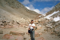 Bill on the final approach to Mono Pass