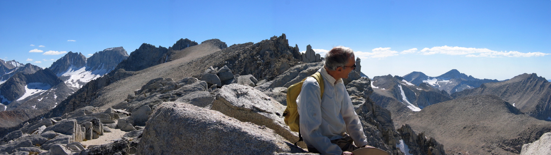 Dad enjoys the view west from Ruby Ridge (12,780ft)