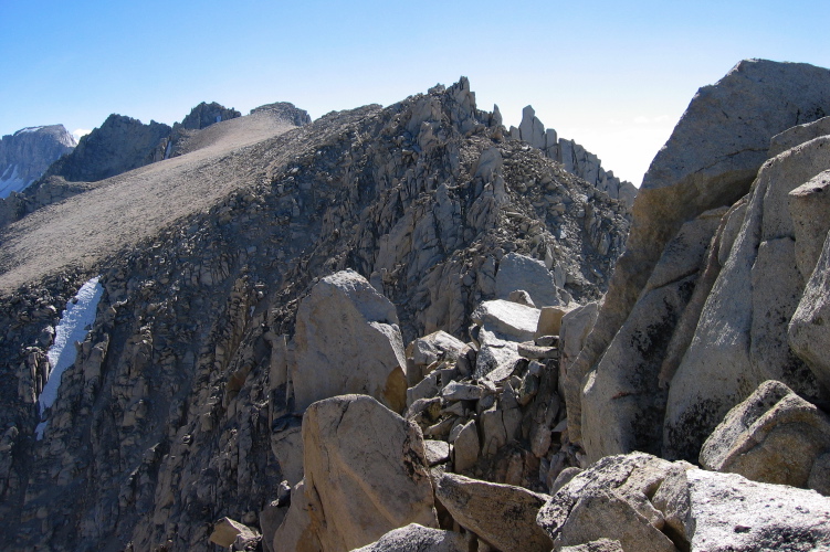 View into the notch on Ruby Ridge.