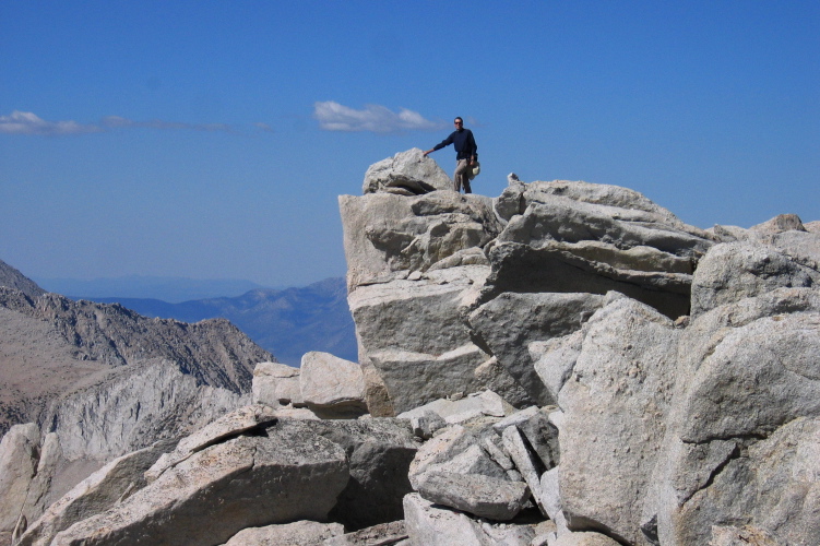 Bill at the highest pinnacle on the ridge.