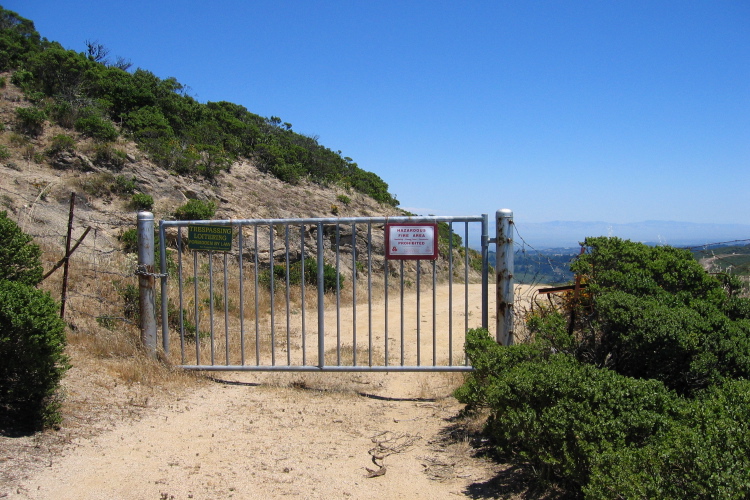 Gate at the end of the road. (1820ft)