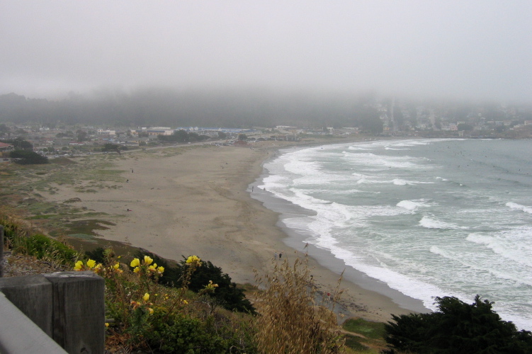 Pacifica State Beach from CA1. (100ft)