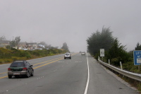 Up into the fog on Skyline Blvd. near Sharp Park Rd. (580ft)