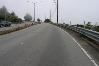 Descending into the fog of Pacifica on Sharp Park Rd. (560ft)