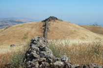 Stone wall on the ridge