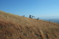 Old fence on the hillside