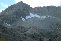 North face of Mt. Dade (13600ft) from Morgan Pass (11100ft).
