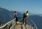Jim and Bill at the end of the railing on Moro Rock (6725ft)