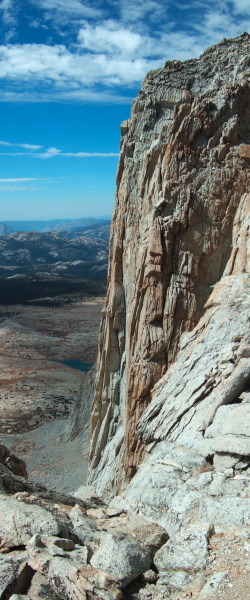 The impressive south face of Mt. Conness in profile.