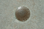 USGS marker, up close