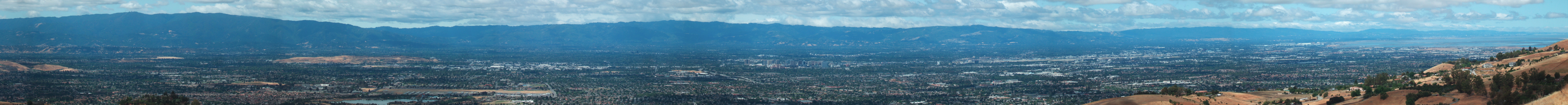 San Jose Panorama from Mt. Hamilton Road near Masters Hill
