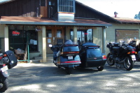 Honda Gold Wing with enclosed sidecar at The Junction Cafe