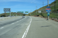 Exiting I-680 at CA84 toward Livermore