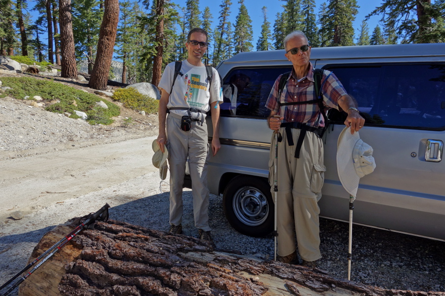 David and Bill at the start of the hike