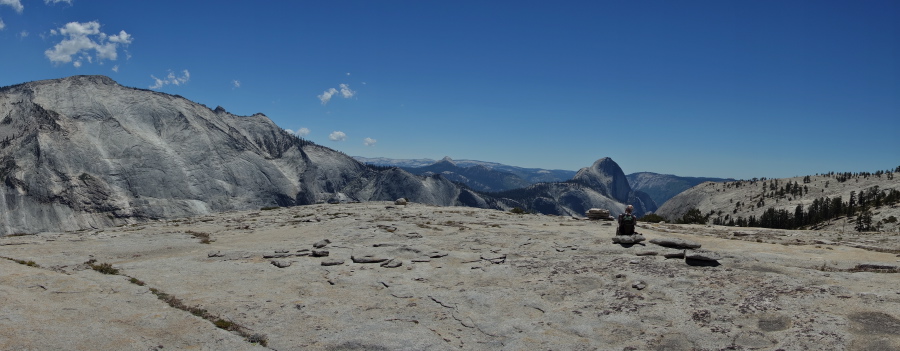 Panorama from the broad northeast summit of Mount Watkins.