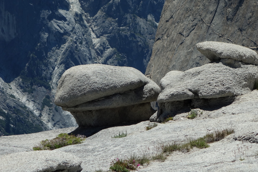 Mushroom rocks on the brink