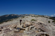 David walks down the ridge to south summit of Mount Watkins.