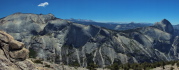 Panorama from Clouds Rest to Half Dome from Mount Watkins, south summit