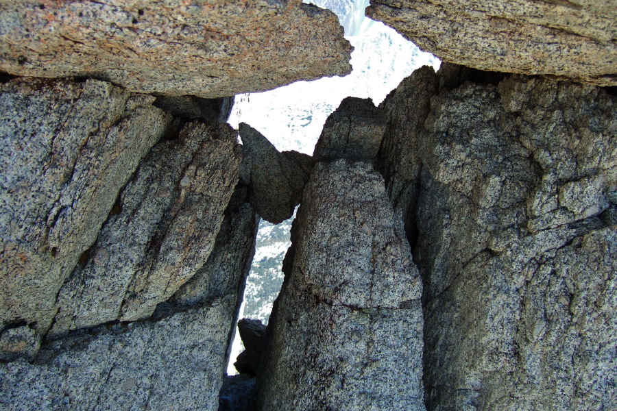 A rock window on the ridge.