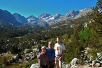 Stella, Frank, and Bill at the first viewpoint of Little Lakes Valley