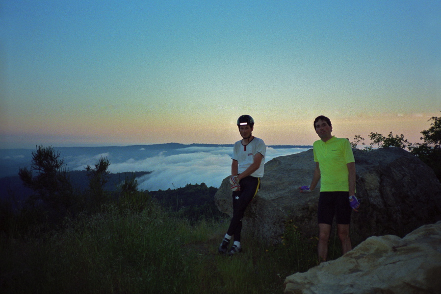 Tom Lawrence and Bill at the Castle Rock summit on Skyline Blvd.