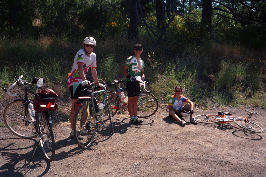 Group photo at the top of Page Mill Rd.