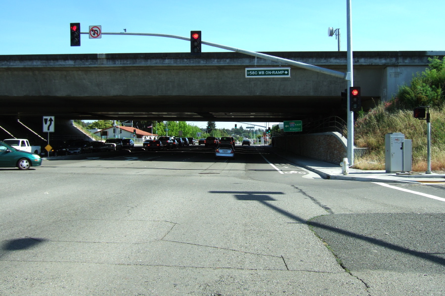 Redwood Road where it crosses under I-580