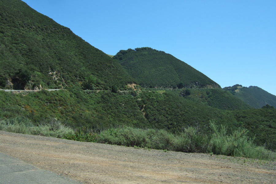 South Gate Road ascends the hot side of Mt. Diablo.