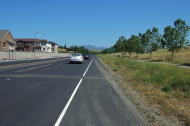 Riding north on Dougherty Road toward Mt. Diablo (in the background)
