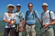The intrepid hikers at the summit of Mt. Olympia (2946ft)