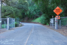 Road closure gate on Calaveras Road