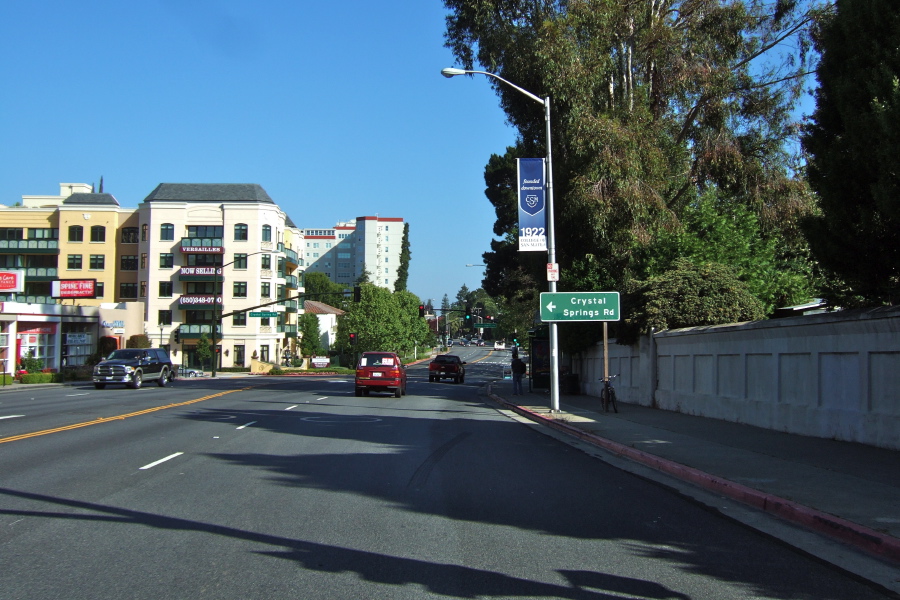 Passing through central San Mateo
