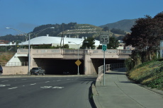 Crossing under the Caltrain tracks in South San Francisco