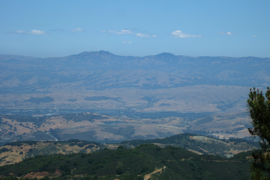 Mt. Hamilton and its domes on the other side of Santa Clara Valley.