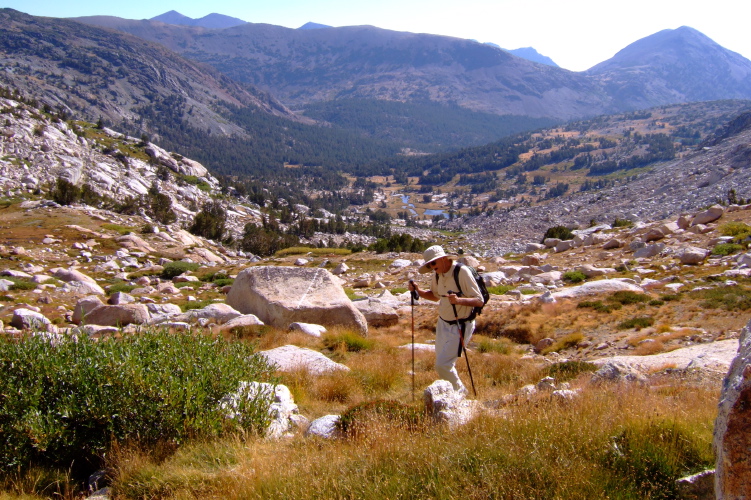 David nears the top of the Hall Reserve valley.