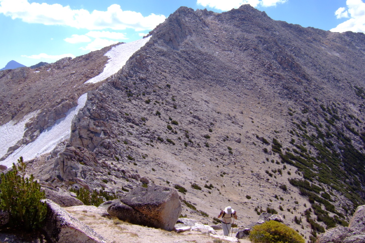 David climbs the use trail above The Notch. (2)