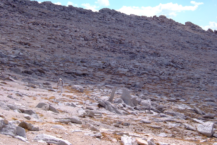 David approaching the final climb.