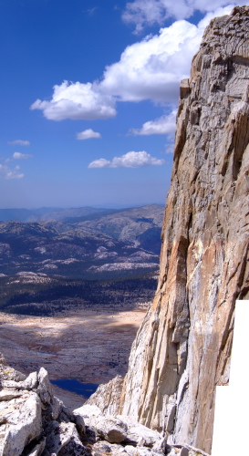 Mt. Conness, southwest face from Conness Plateau.